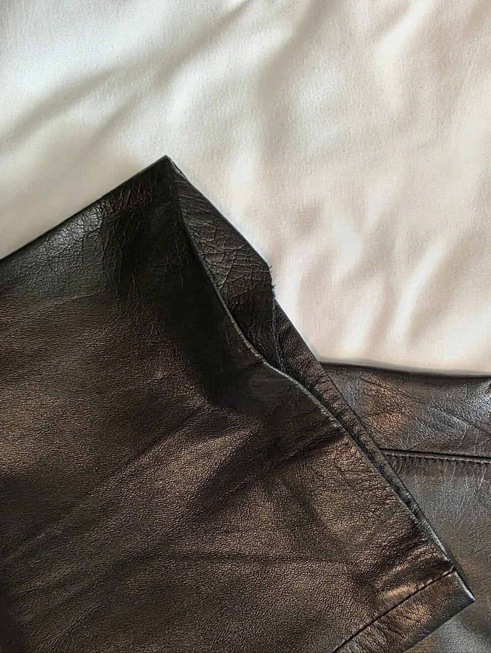 Ann Taylor Vintage Black Leather Pants Size 6